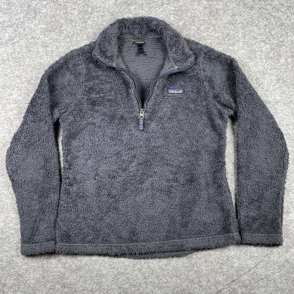 Patagonia Fleece Pullover Womens Medium Grey Los Gatos Quarter Zip Sweater